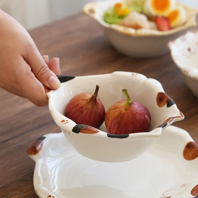 Cartoon Cat Ceramic Bowl Plate - Home Cooking For Cats recensie en prijs
