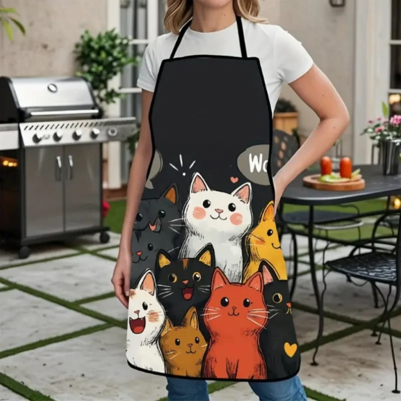 Cute Cat Print Apron 1pc, Kitc - Home Cooking For Cats recensie en prijs