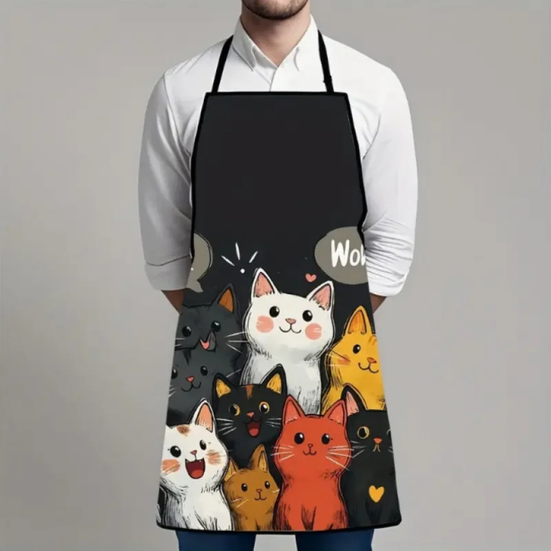 Cute Cat Print Apron 1pc, Kitc - Home Cooking For Cats recensie en prijs