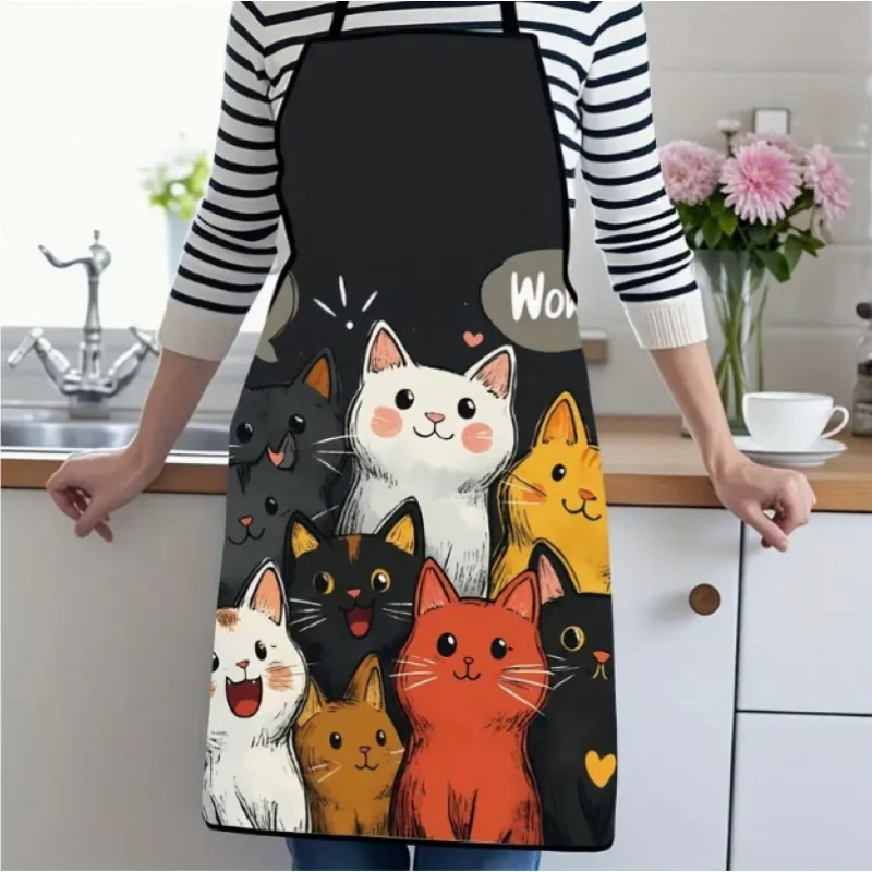 Cute Cat Print Apron 1pc, Kitc - Home Cooking For Cats recensie en prijs