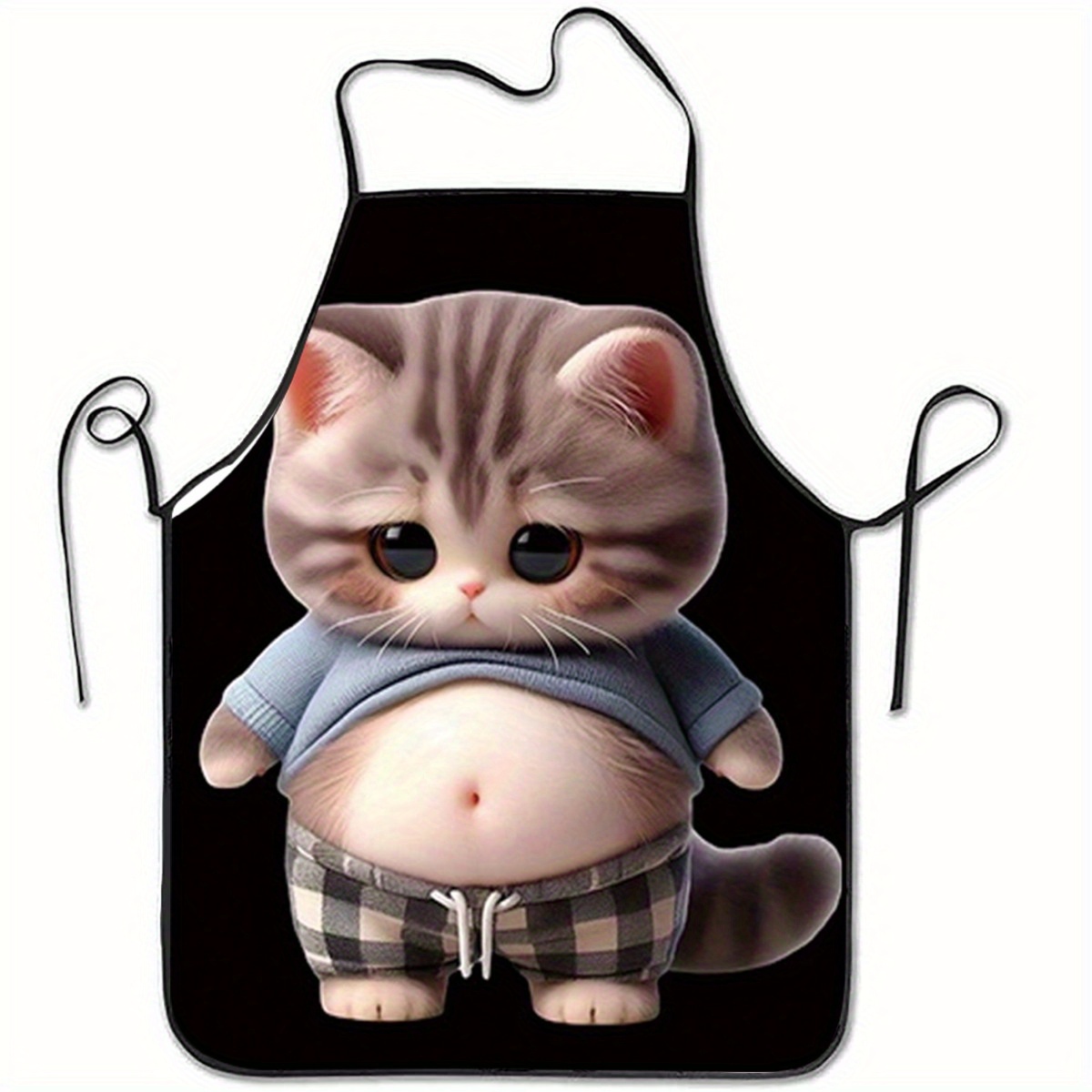 Cute Cartoon Cat Print Apron,  - Home Cooking For Cats recensie en prijs