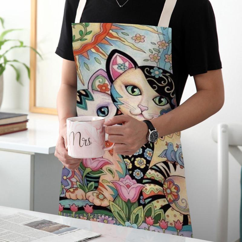 Flower Kitchen Cooking Apron C - Home Cooking For Cats recensie en prijs