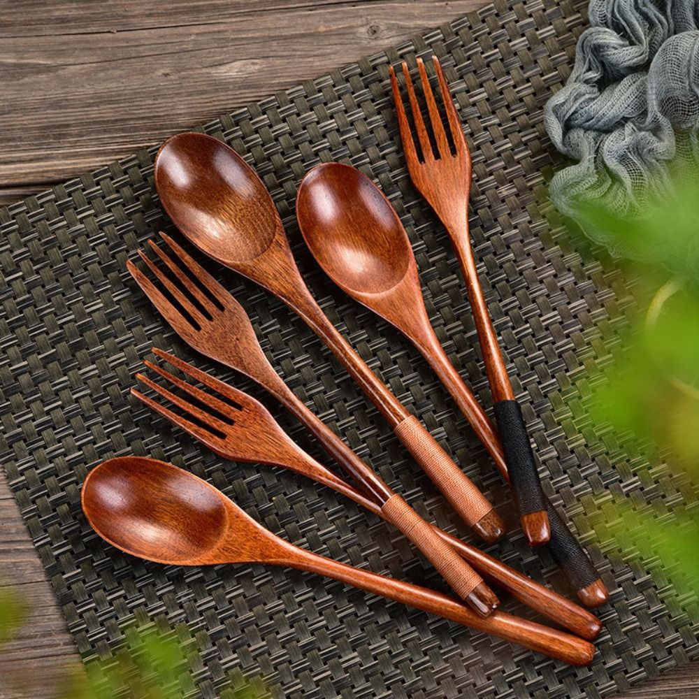 Natural Wooden Spoon Fork Dinn - Home Cooking Cookbook recensie en prijs