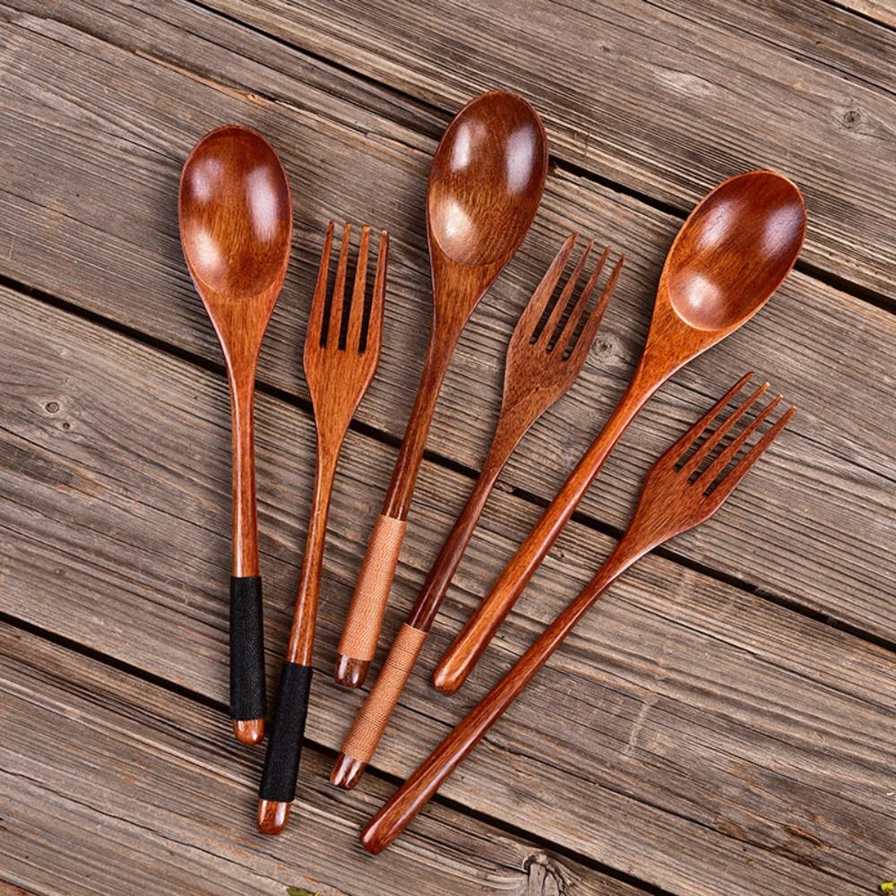 Natural Wooden Spoon Fork Dinn - Home Cooking Cookbook recensie en prijs