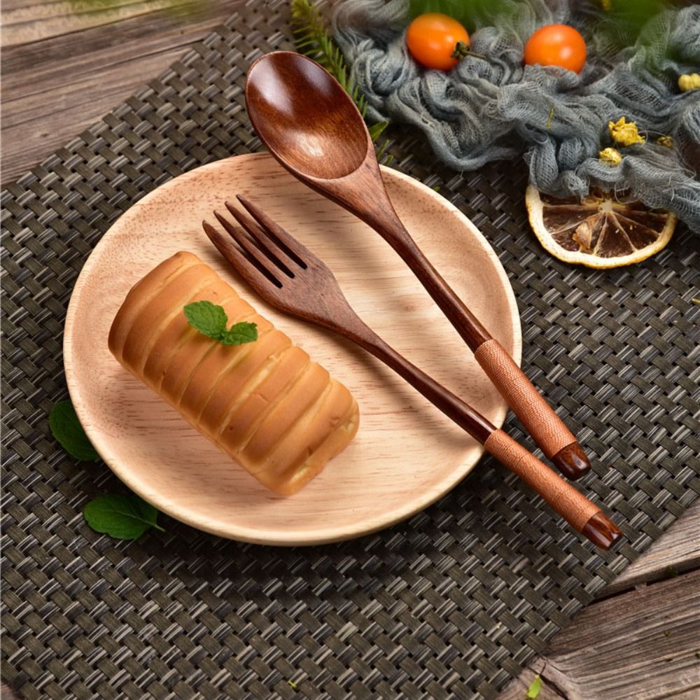 Natural Wooden Spoon Fork Dinn - Home Cooking Cookbook recensie en prijs