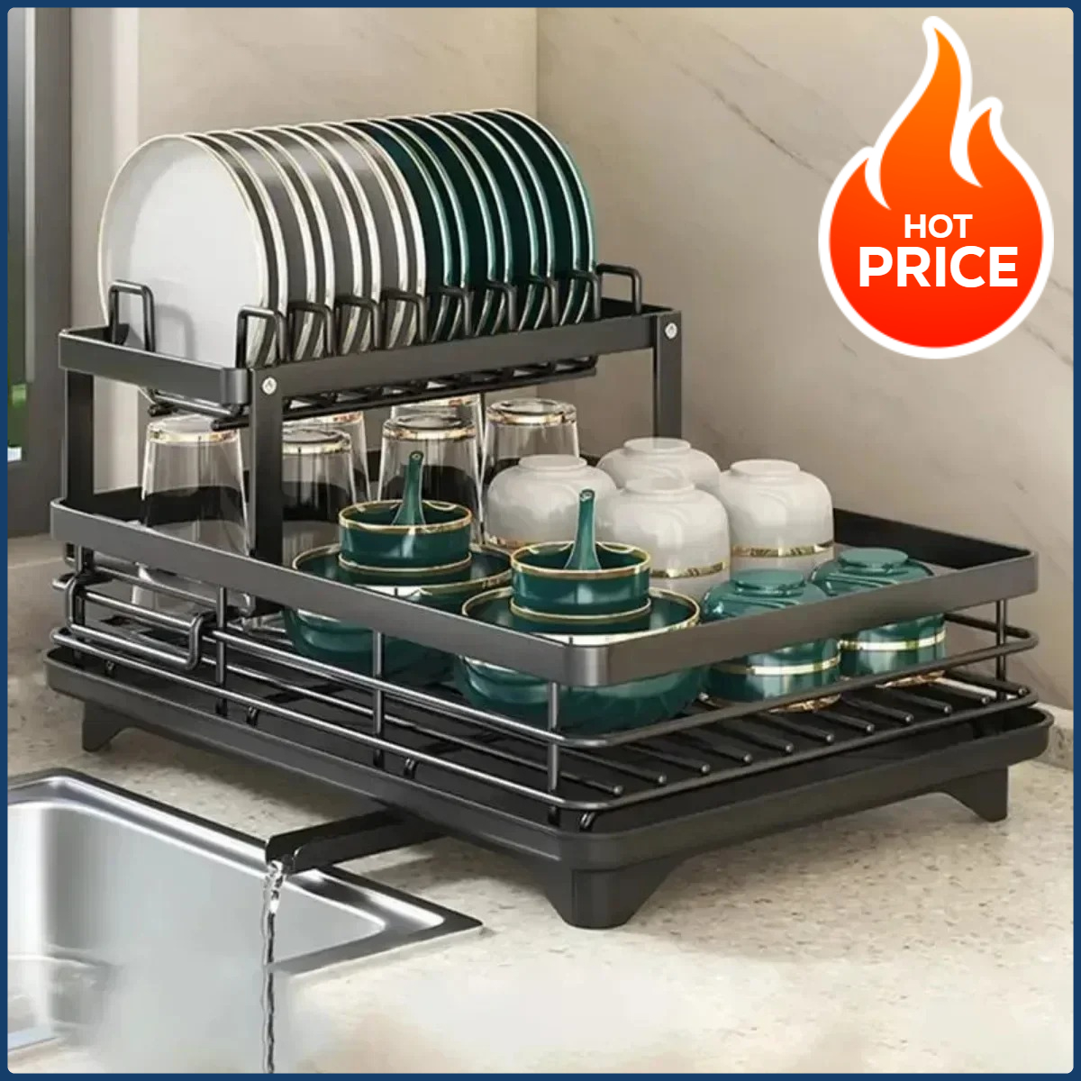 Double Layer Bowl Rack Adjusta - Home Cooking Dishes recensie en prijs