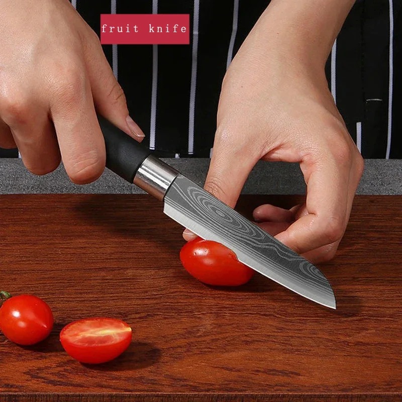 Damascus pattern Kitchen Knife - Home Cooking Help recensie en prijs