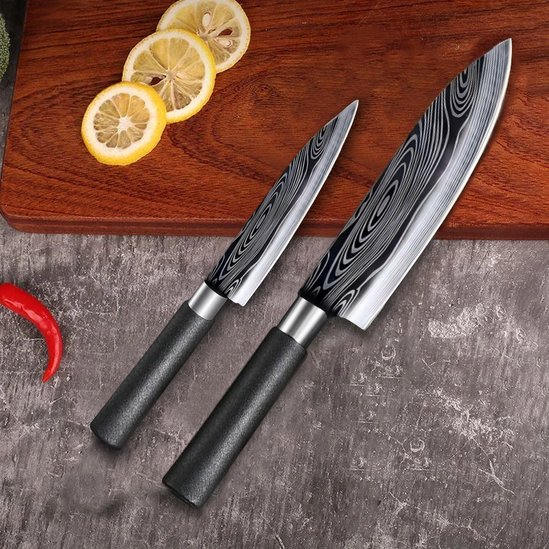 Damascus pattern Kitchen Knife - Home Cooking Help recensie en prijs