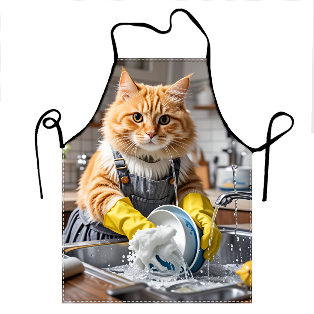Cat Washing Dishes Apron Kitch - Home Cooking For Cats recensie en prijs
