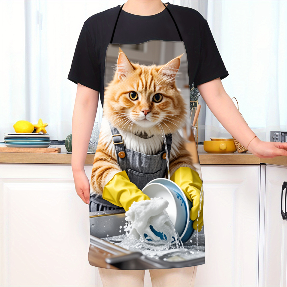 Cat Washing Dishes Apron Kitch - Home Cooking For Cats recensie en prijs