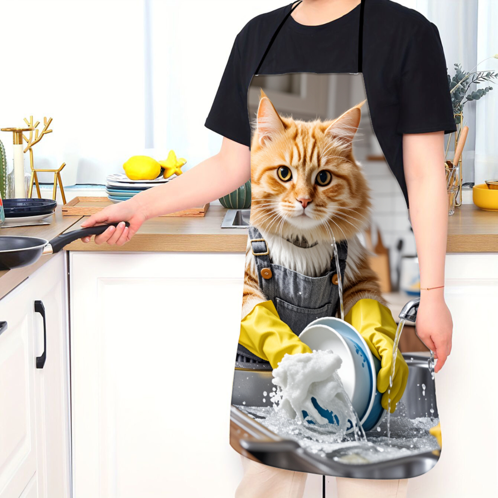 Cat Washing Dishes Apron Kitch - Home Cooking For Cats recensie en prijs