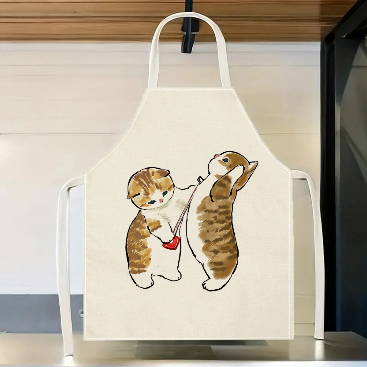 1pc Cute Cats Playing Apron Li - Home Cooking For Cats recensie en prijs