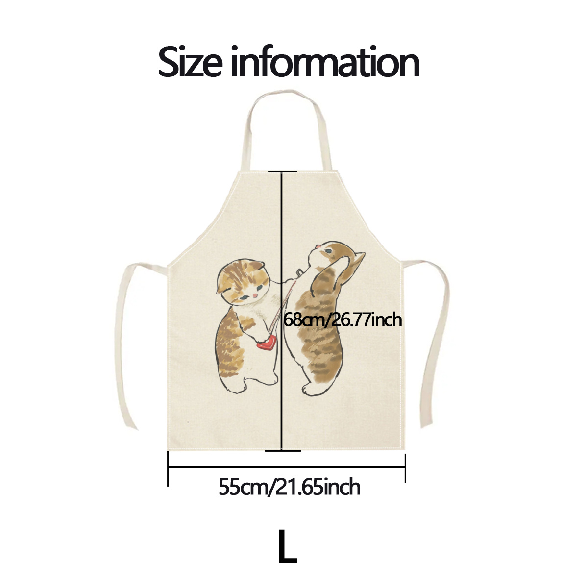 1pc Cute Cats Playing Apron Li - Home Cooking For Cats recensie en prijs