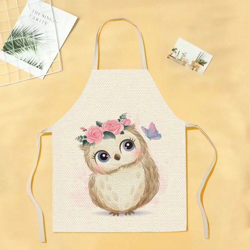 1pc A Cute Owl-Patterned Linen - Home Cooking On recensie en prijs