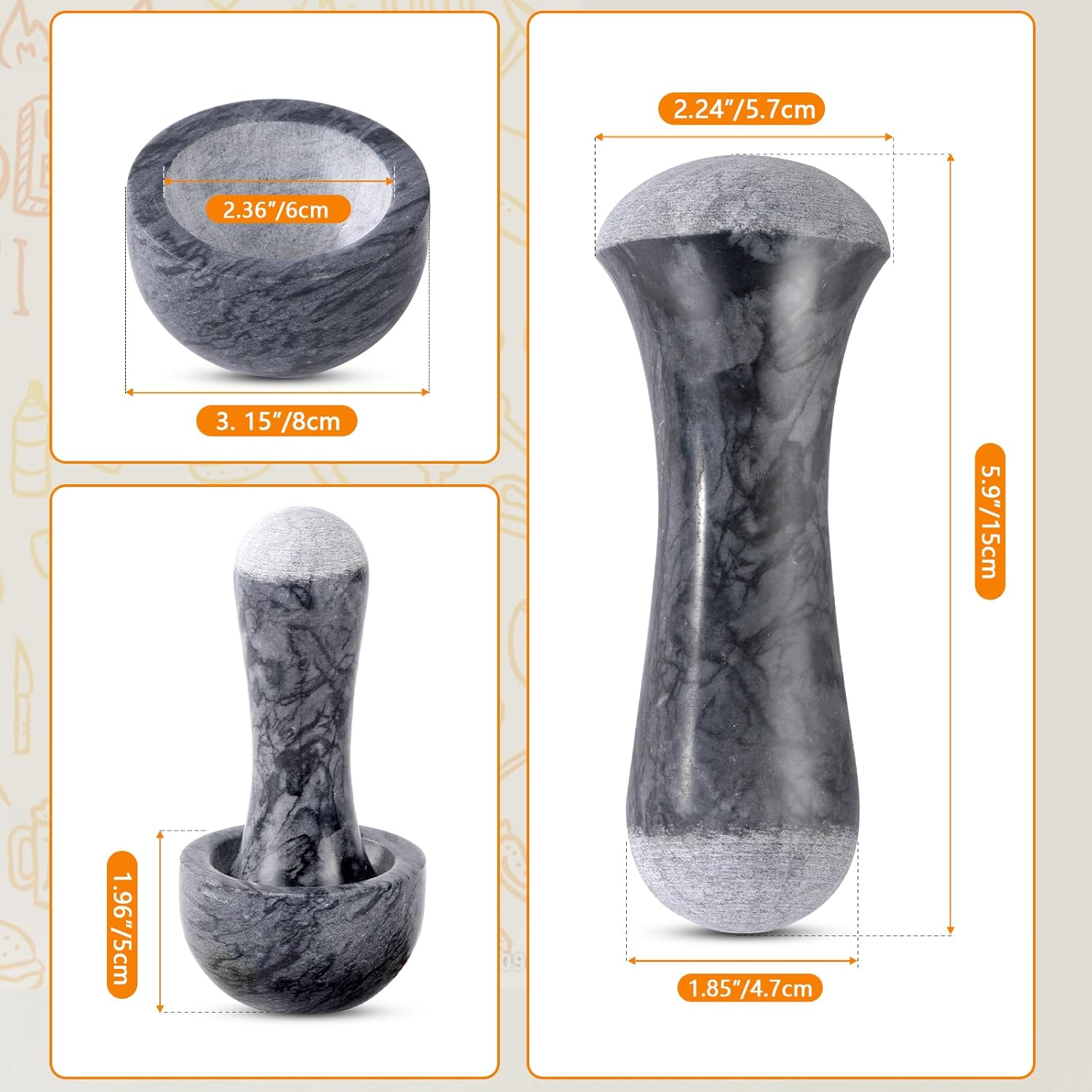 Mini Marble Mortar and Pestle  - Mortar Pestle Granite recensie en prijs