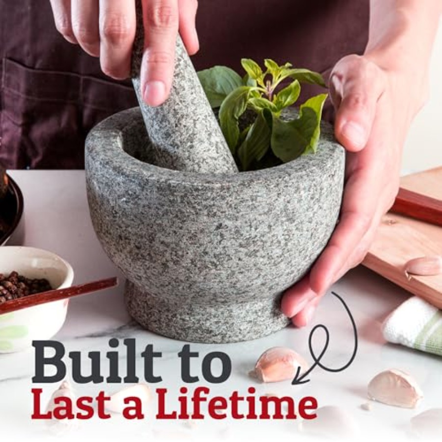 PriorityChef Large Mortar and  - Mortar Pestle Granite recensie en prijs