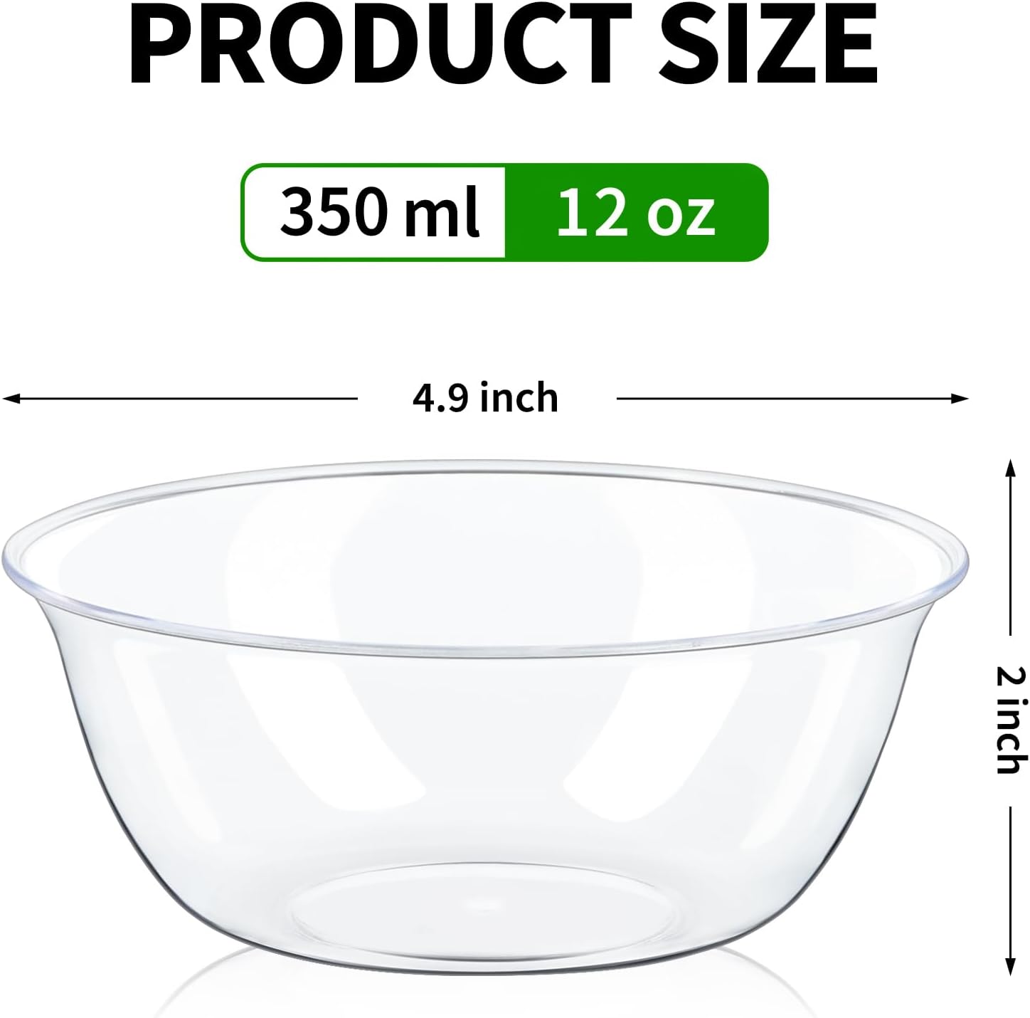 12 oz Clear Plastic Bowls, 50  - Home Cooking Dishes recensie en prijs