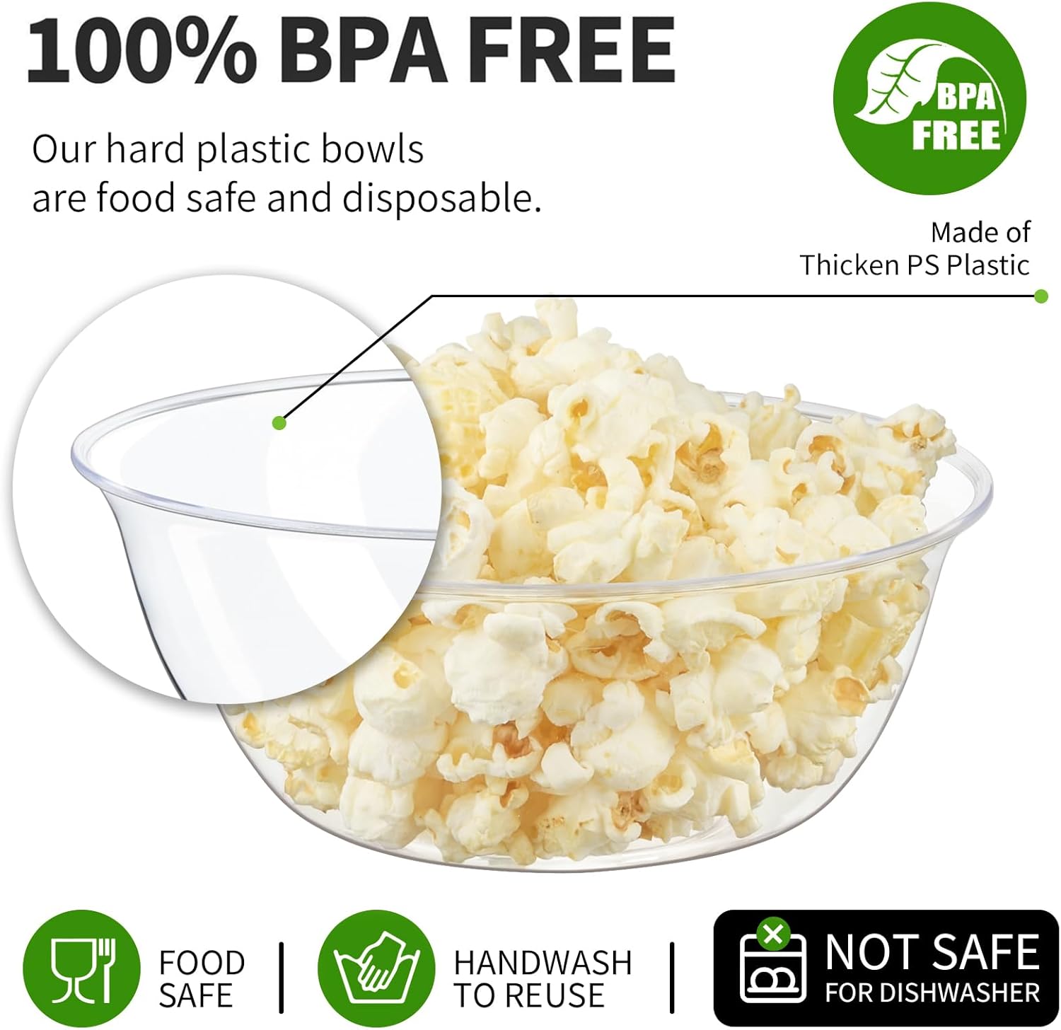 12 oz Clear Plastic Bowls, 50  - Home Cooking Dishes recensie en prijs