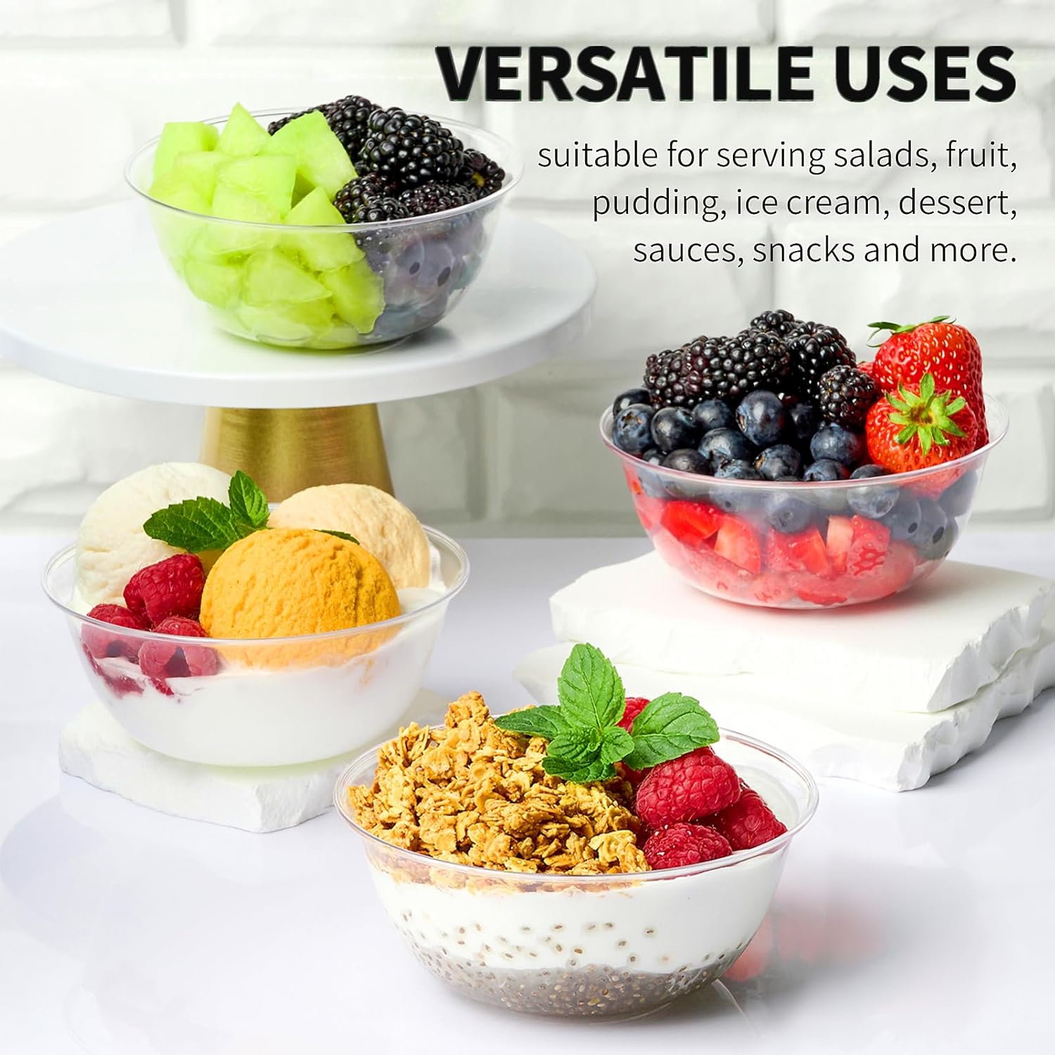 12 oz Clear Plastic Bowls, 50  - Home Cooking Dishes recensie en prijs
