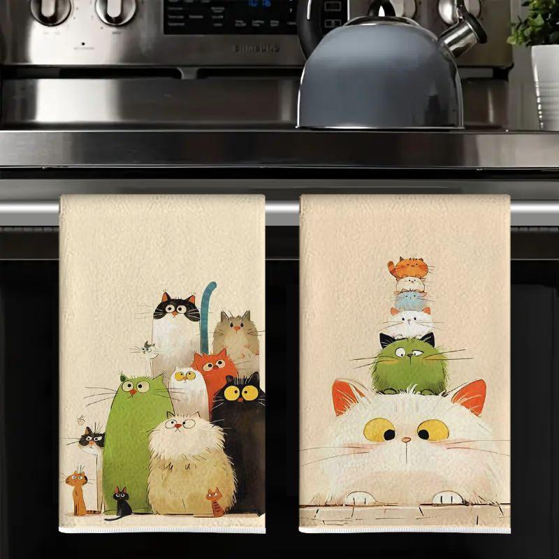 2Pcs, Cute Cat-Themed Kitchen  - Home Cooking For Cats recensie en prijs