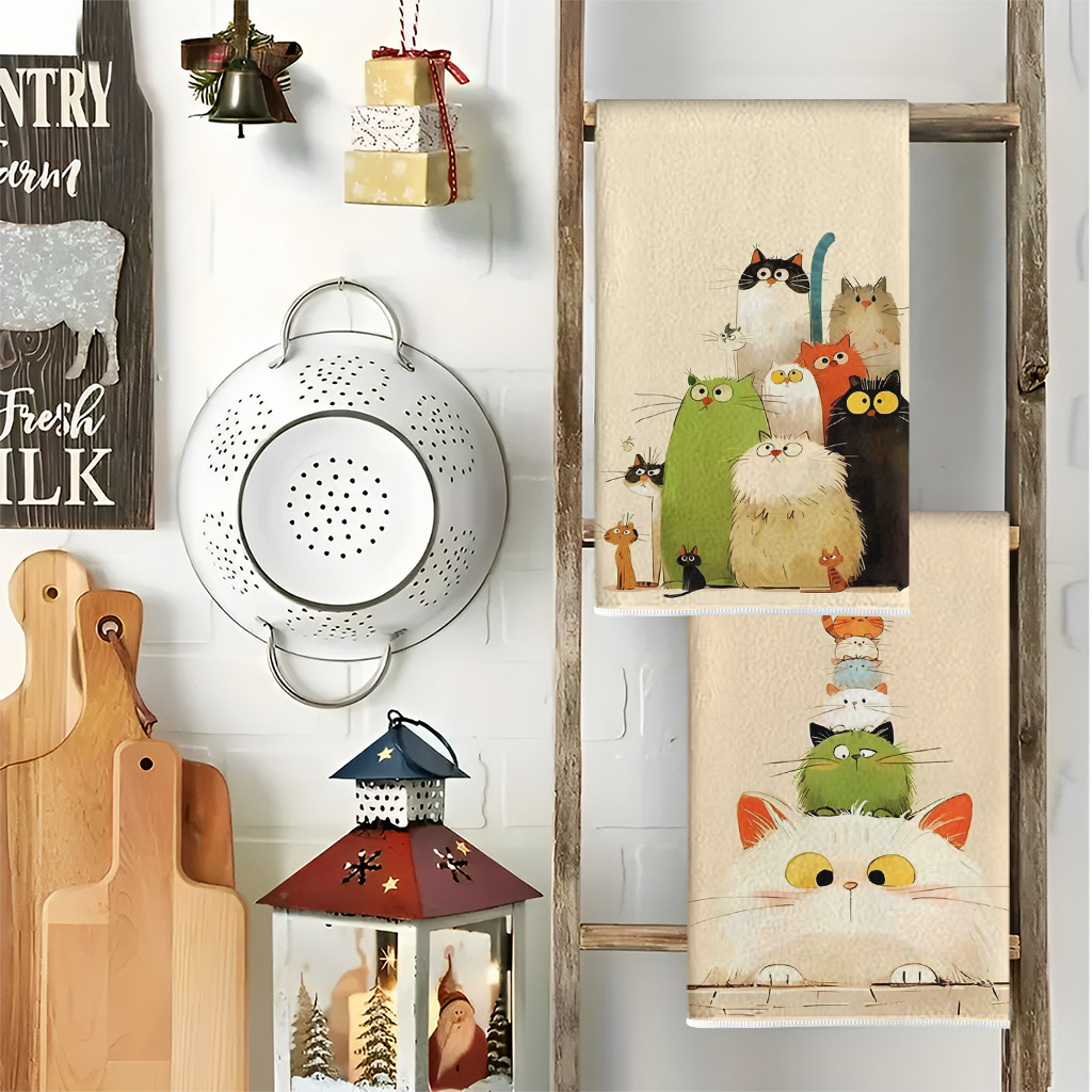 2Pcs, Cute Cat-Themed Kitchen  - Home Cooking For Cats recensie en prijs